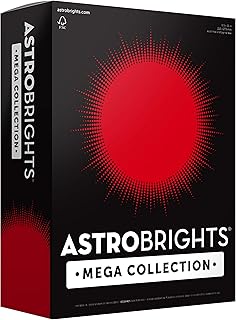Astrobrights Mega Collection, Colored Cardstock, Ultra Red, 320 Sheets, 65 lb/176 GSM, 8.5" x 11" - More Sheets! (91682)