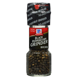 Black Peppercorn Grinder - 1.24 oz. jar by McCormick – Pack of 36