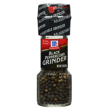 Black Peppercorn Grinder - 1.24 oz. jar by McCormick – Pack of 36