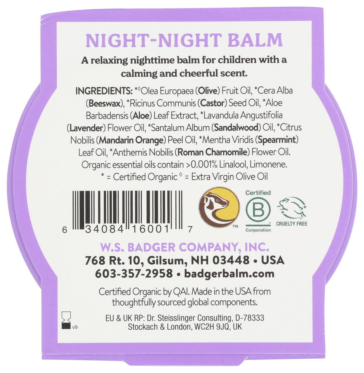 Balm Night Tin Organic, 2 Ounce by Badger – 2 Ounce (Pack of 1), Model 634084160017