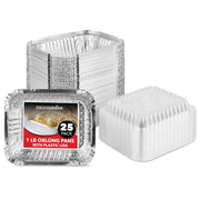 Stock Your Home 1 lb / 25 Pack / Silver Disposable Cookware