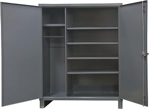 Durham Extra Heavy Duty Welded 12 Gauge Steel Wardrobe Cabinet, HDWC243678-5S95, 1900 lbs Shelf Capacity, 24" Length x 36" Width x 78" Height, 4 Shelves