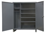 Extra Heavy Duty Welded 12 Gauge Steel Wardrobe Cabinet by Durham – 24.0625 x 36.1875 x 78 inches, Alloy Steel, Grey, Model HDWC243678-5S95