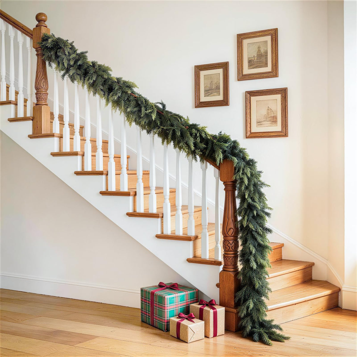 Stylisht Cedar Christmas Garland, 9FT, Green
