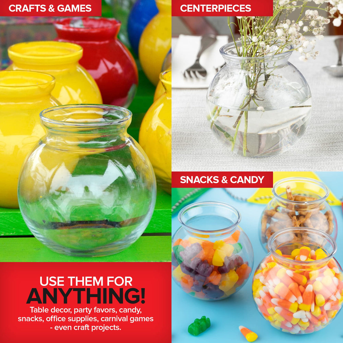 Stock Your Home 12 Pack / Clear / Casual Bowls