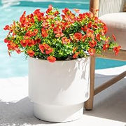 Nearly Natural 13in. UV Resistant Artificial Pansy Bush (Indoor/Outdoor) - Set of 12