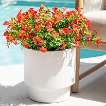 Nearly Natural 13in. UV Resistant Artificial Pansy Bush (Indoor/Outdoor) - Set of 12