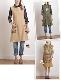 Simplicity 8230 Women's Reversible Apron Dress Sewing Pattern, Two Styles, Sizes XS-XL