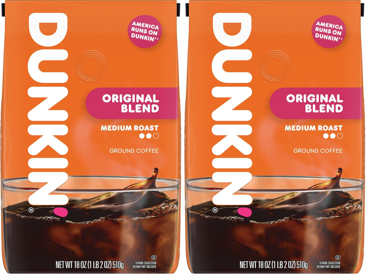 Dunkin' Original Blend / 18 Ounce (Pack of 2) / 1 Instant Coffee