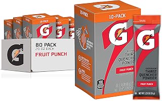 Gatorade Thirst Quencher Powder, Fruit Punch, 1.23oz Packets, Makes 20 ounces ,80 Count (Pack of 1)