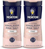 Morton All-Natural Himalayan Pink Salt Fine Grain, 17.6 oz, 2-Pack