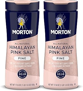 Morton All-Natural Himalayan Pink Salt Fine Grain, 17.6 oz, 2-Pack
