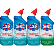 Toilet Bowl Cleaner with Bleach Variety Pack - 24 Ounces - Pack of 4 (Package May Vary) by Clorox – 96 Fl Oz (Pack of 1), Blue, Model 31871