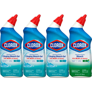 Toilet Bowl Cleaner with Bleach Variety Pack - 24 Ounces - Pack of 4 (Package May Vary) by Clorox – 96 Fl Oz (Pack of 1), Blue, Model 31871