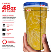 Stock Your Home 48 oz / Clear / 1.5 quarts Container Sets