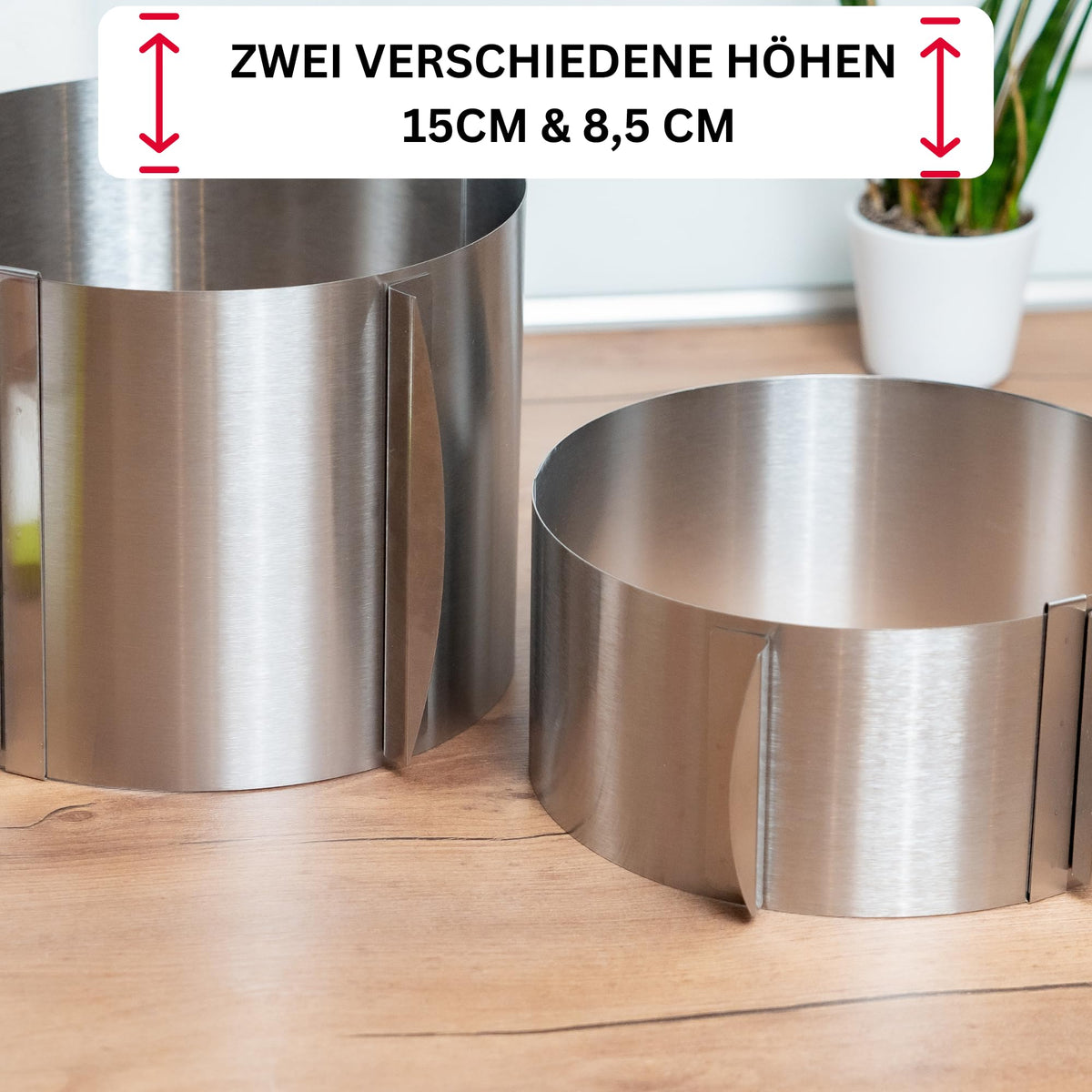313022E1 Ring Cake Tin by Westmark – Tortenring Höhe 15 cm, Stainless Steel, Gray, Model 4015115