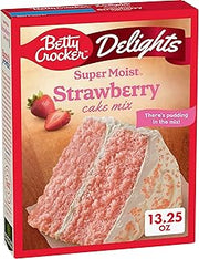 Betty Crocker Delights Super Moist Strawberry Cake Mix, 13.25 oz