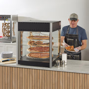 18" Black Commercial Pizza Warmer by Winco – 18", 4.0 load, Stainless Steel, Black, Model EDM-1K