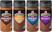 McCormick Grill Mates Unique Blends Grilling Variety Pack (Chipotle & Roasted Garlic, Mesquite, Spicy Montreal Steak, Smokehouse Maple), 4 Count