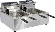 Omcan 34868 Commercial Counter Top Double Electric110 V Fryer CE-CN-0012