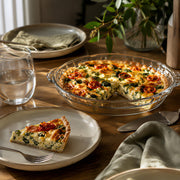 Kingrol Glass Pie Dishes with Handles, 8.25 Inch, Set of 3, Clear