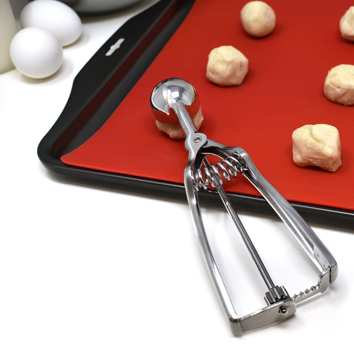 Norpro 1 / 35MM (1 Tablespoon) / Silver Ice Cream Scoops