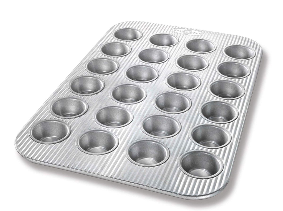 Bakeware Mini Cupcake by USA Pan – 1.875 x 1.25 x .875 inches, Alloy Steel, Silver