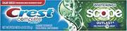 Pls Sc Outlst Ex Wh Size 4z Crest Extra White Plus Scope Outlast Mint Toothpaste 4oz