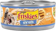 Purina Friskies Wet Cat Food, Shreds With Chicken, (24) 5.5 oz Cans