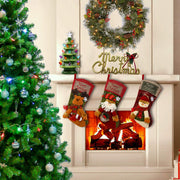 Sunnyglade Christmas Stocking Set, 18 Inch, 3 Pack