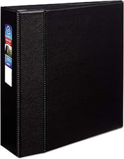 Rediform Heavy-Duty Binder with One Touch EZD Rings, 11 x 8 1/2, 4" Capacity, Black