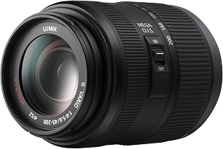 PANASONIC LUMIX G VARIO LENS, 45-200MM, F4.0-5.6 ASPH., MIRRORLESS MICRO FOUR THIRDS, MEGA OPTICAL I.S., H-FS045200 (USA BLACK) (Renewed)
