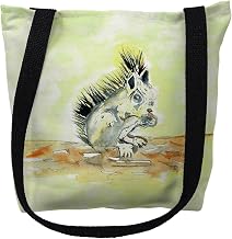 Betsy Drake Baby Squirrel Medium Tote Bag 16x16