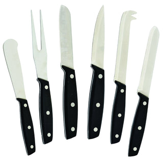 5 Piece Set Pom Cheese Knife Set by Winco – Set of 5 knives, Stainless Steel, Model KCS-6