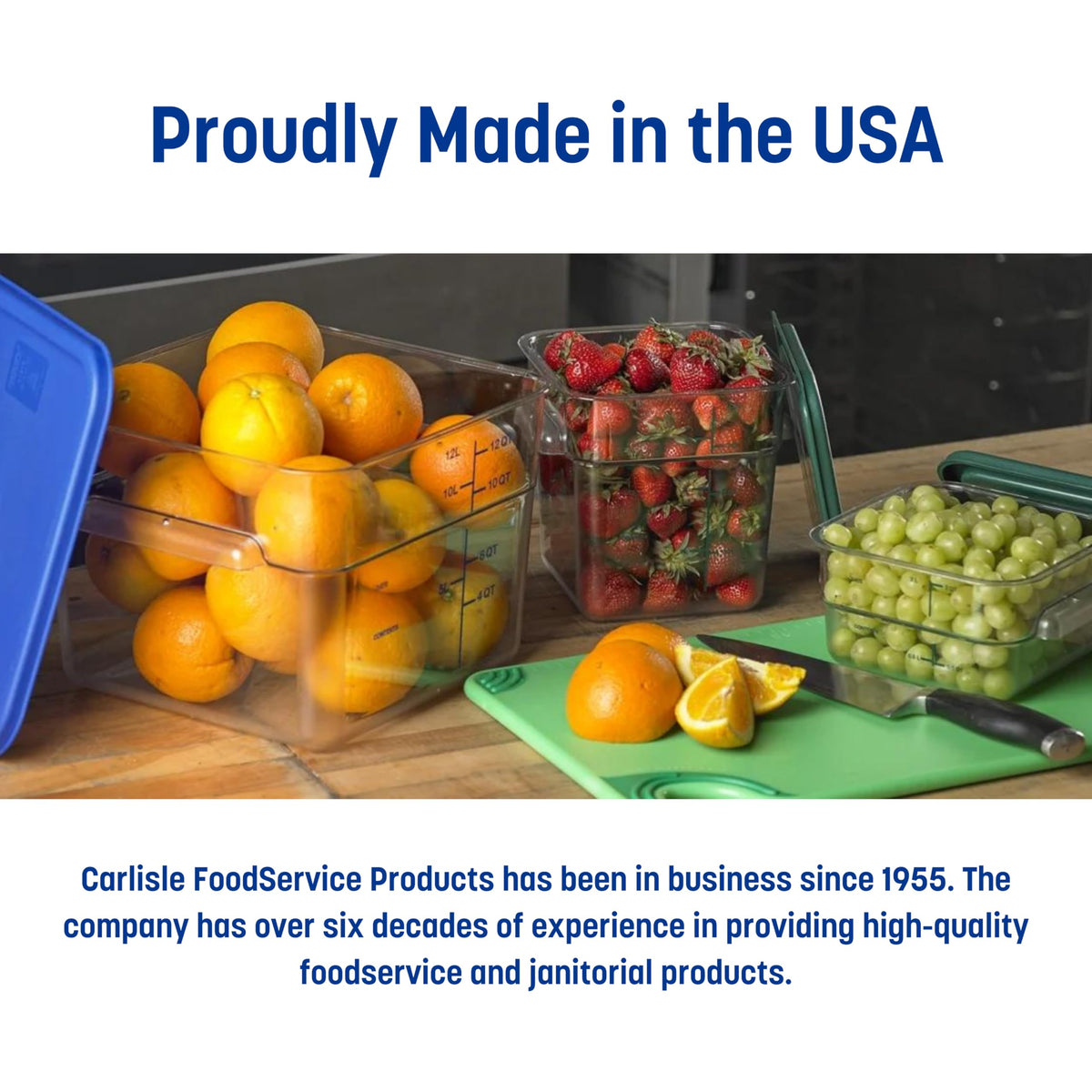 Carlisle FoodService Products 6 / Clear / 22 Quart Container Containers