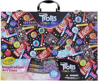 Crayola Trolls World Tour Inspiration Art Case, Over 110 Pieces, Art Set, Gifts for Kids, Age 5, 6, 7, 8