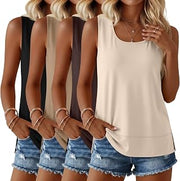 4 Pack Womens Tank Tops Sleeveless Shirts