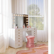 Lola Jumbo Vanity Mirror by TOV Furniture – 40.9"L x 27"W, Glass, Mirror, Model TOV-C69309