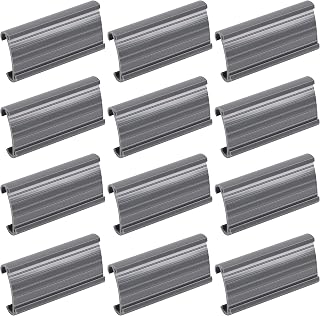 Metro 9990P Wire Shelf Label Holder for Super Erecta Shelving, Gray, 3" x 1.25" (12 Pack)