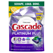 Cascade Lemon / 19 Count (Pack of 1) / 1 Dishwasher Detergent