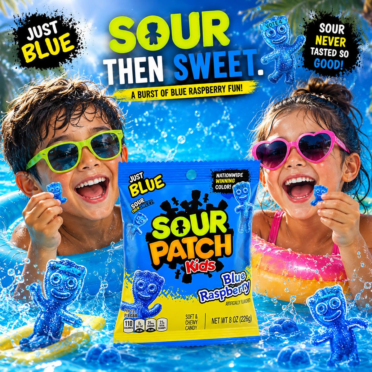 Blue Raspberry - 3.6 oz by Sour Patch Kids – 3.6 Ounce (Pack of 2), Blue, Pack of 2