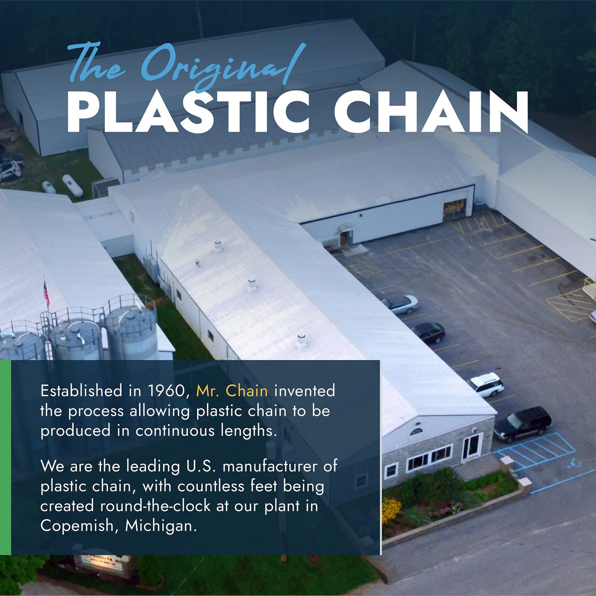 Plastic Barrier Chain by Mr. Chain – 1.5 IN, Plastic, Green, Model 30004-25