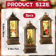 Denylo Pro LED Lantern Set, 3 Pack, Christmas Theme