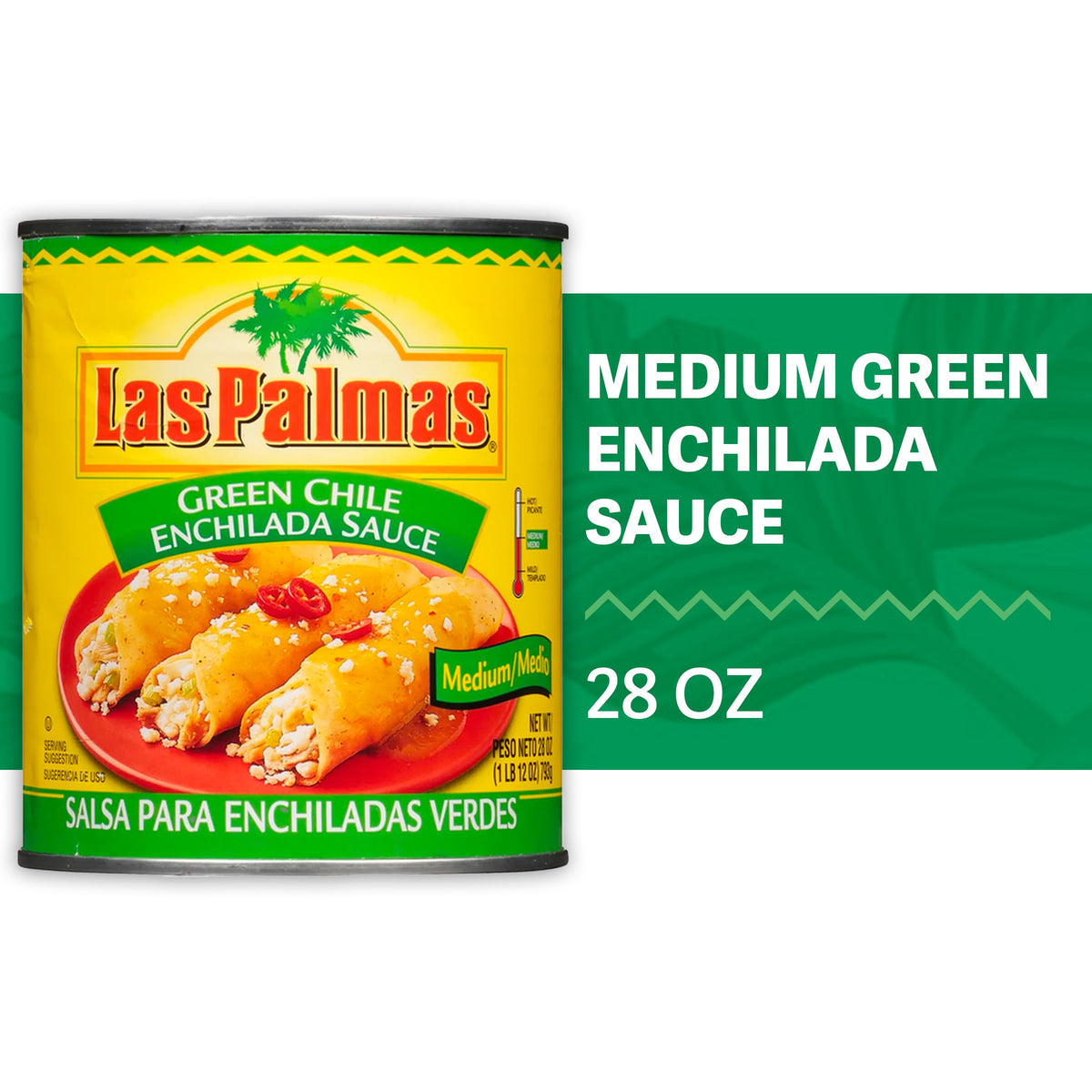 Green Chile Enchilada Sauce by Las Palmas – 28 Ounce (Pack of 1), Model 7411021