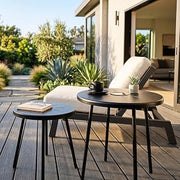 Circular Nesting Tables Round Coffee Table and End Table Sets, Small Coffee Table Round Side Table for Living Room, Mesa de Centro para Sala, Nesting Coffee Table Set of 2,A-1