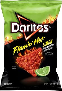 Doritos Tortilla Chips Flamin' Hot Limon Cheddar Cheese, 9.25 Oz
