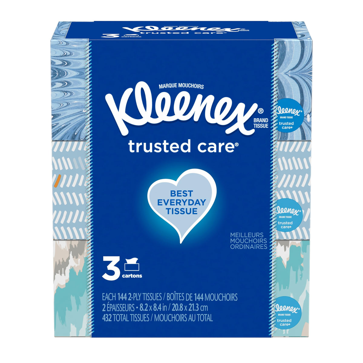 Kleenex White / 144 Count (Pack of 3) / 1 Box Tissues