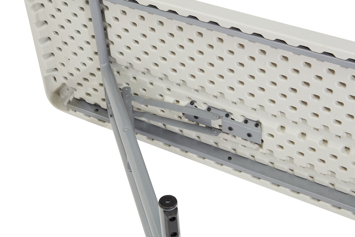 (2 Pack) 18" x 96" Heavy Duty Seminar Folding Table by National Public Seating – 8 Foot (2 Pack), Plastic, Speckled Grey, Pack of 2, Model BT1896/2