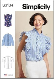 Simplicity S3134 Women's Loose-Fitting Top Sewing Pattern, Sizes 16-24