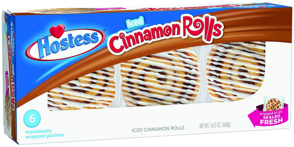 Danish Snack Cakes (Iced Cinnamon Rolls) by Hostess – 1 Count (Pack of 1)